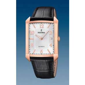 Horlogeband Festina F20465/1 / BC10613 Leder Zwart